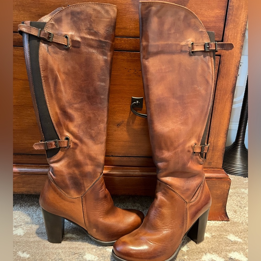 Italian Leather knee high boots